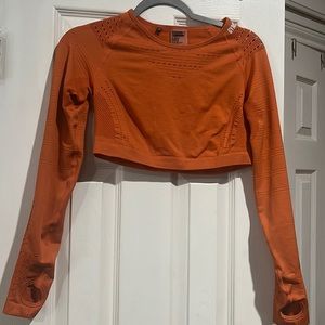 Gymshark long sleeve crop top - Orange size medium